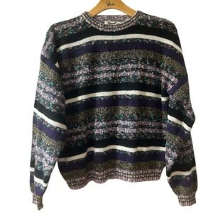 Vintage 90s Impact Women's Multicolor Striped Sweater